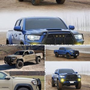 Rugged Heavy Duty Grille Guard Kit - Toyota Tacoma