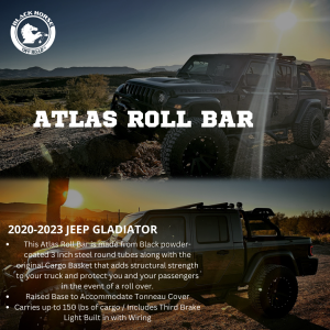 Let the sunshine in! Atlas Roll Bar on point. 🌞  Black Horse Off Road | Atlas Roll Bar-Black