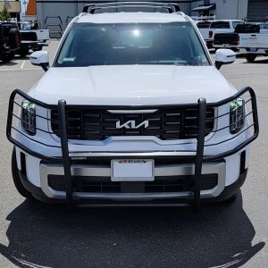 Unveiling the beast from every angle! 👀 Swipe left to explore the fierce design of our grille guard on the KIA Telluride. 🔥  Grille Guard | 17KI01MA