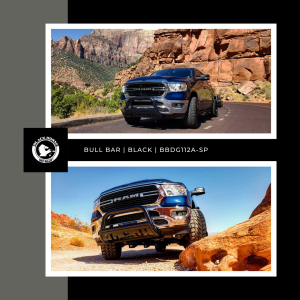Elevate your RAM game with a Bull Bar! A touch of aggression, a dash of style. Bull Bar | Black | BBDG112A-SP