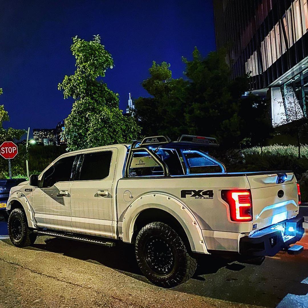 Gear up and go! The ATLAS Roll Bar Ladder Rack takes your Ford F150 to the next level.